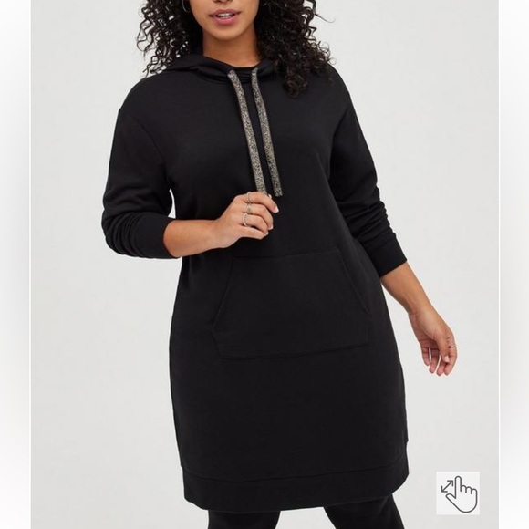 Torrid Mini Ultra Soft Fleece Hoodie Dress - Picture 1 of 6